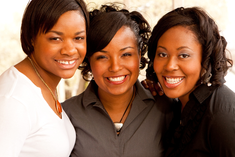 Happy African American Women Laughing  